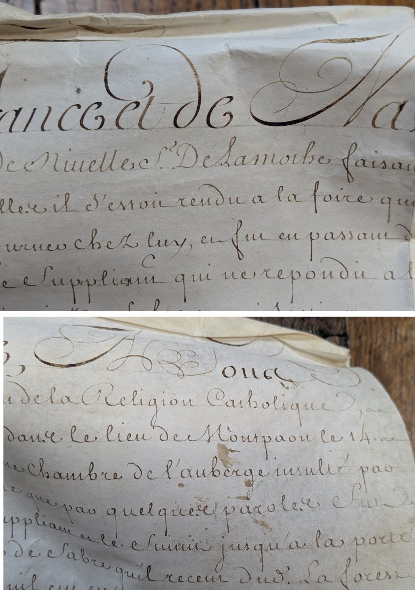 Lettre de grâce, accordée par Louis XV  - parchemin signé Louis -  1738-photo-6