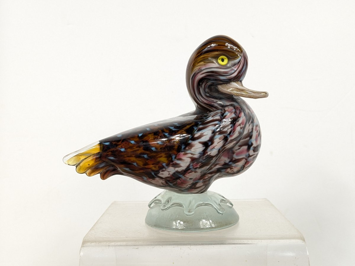 Blown-glass Duck - Second Half Of The 19th Century