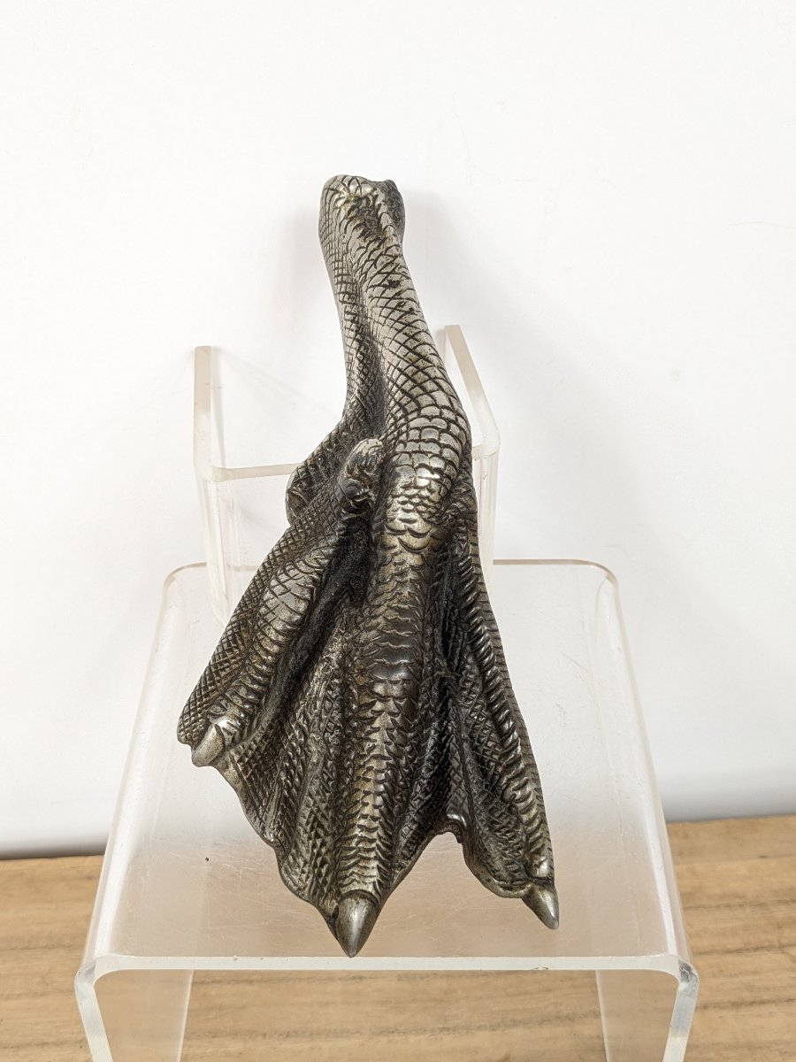Patte de canard presse papier - fonte d'aluminium circa 1900