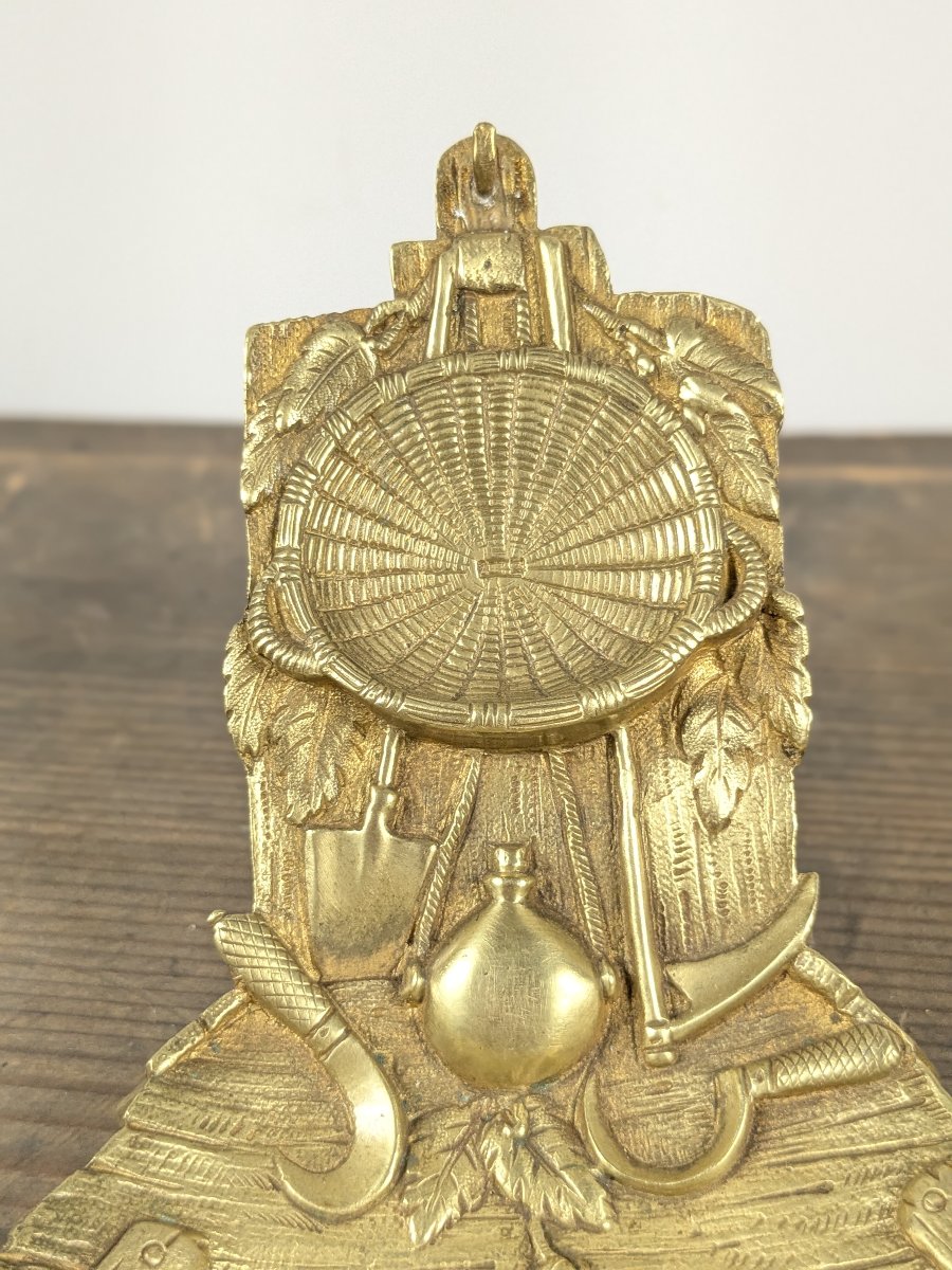Porte montre circa 1850 - bronze à décor rustique-photo-5