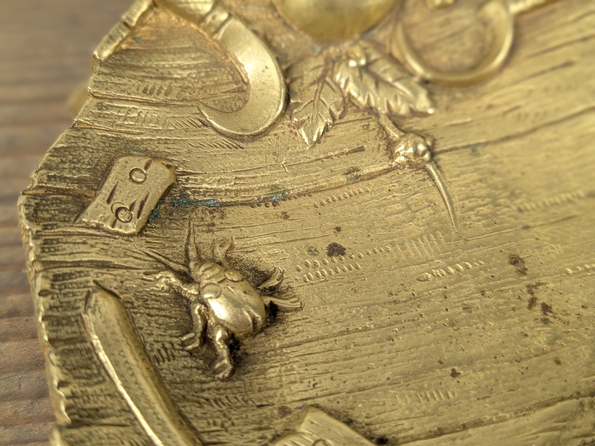 Porte montre circa 1850 - bronze à décor rustique-photo-2