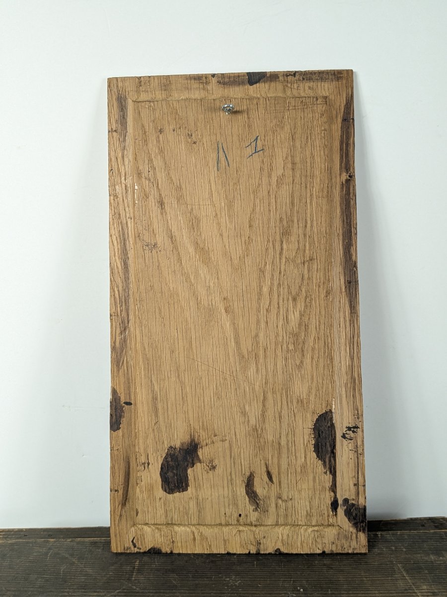 Petit panneau néo-gothique à motif de visage fin XIXe-photo-2