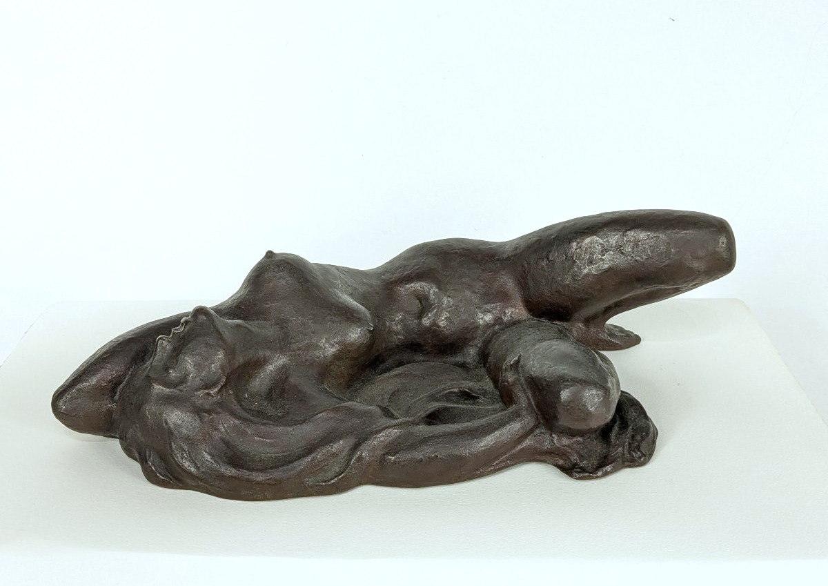 Languid Nude - Bronze, Circa 1950 #121-photo-4