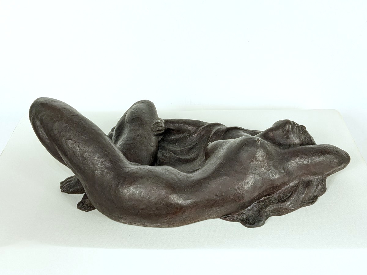 Languid Nude - Bronze, Circa 1950 #121-photo-2