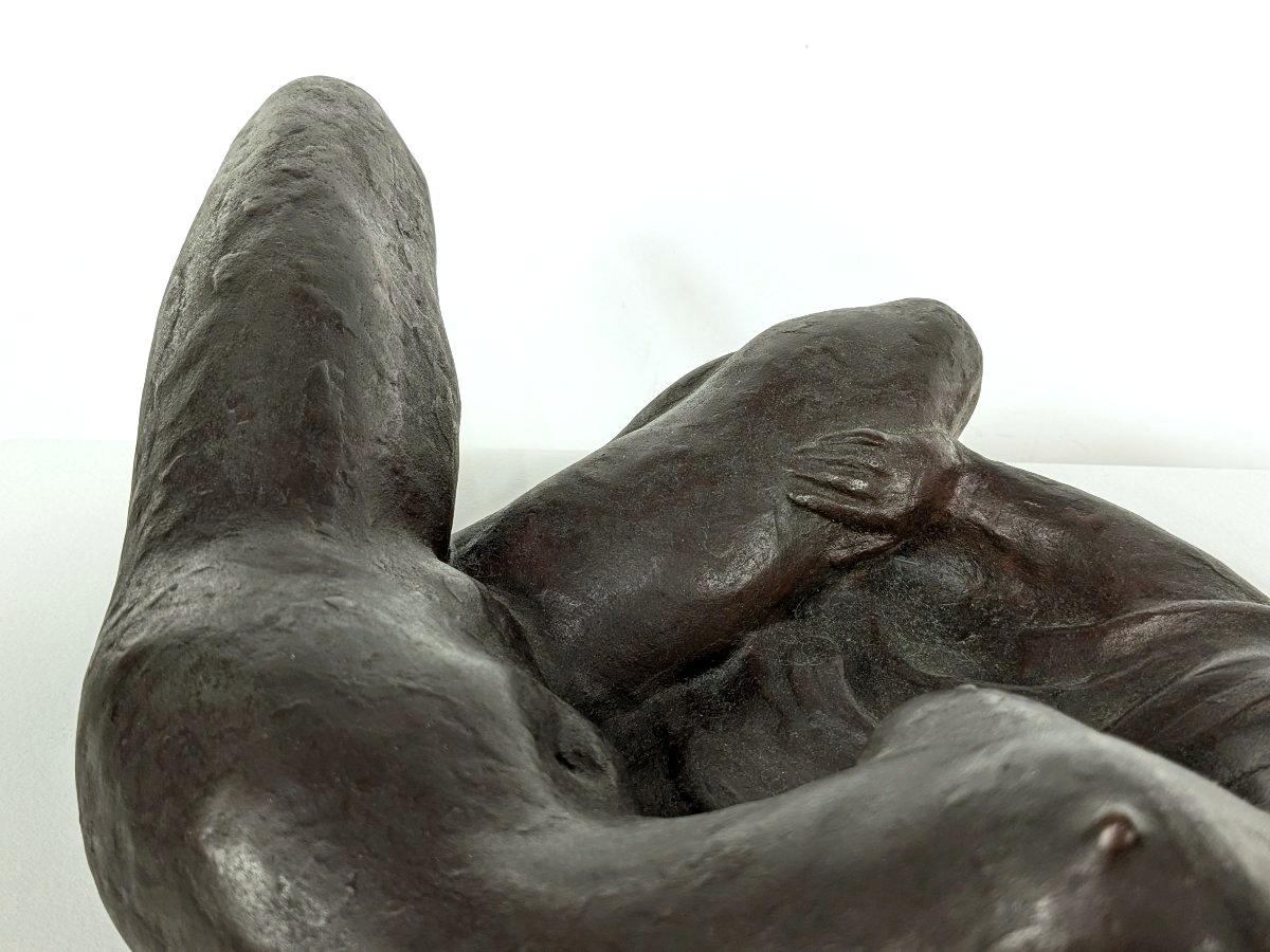 Languid Nude - Bronze, Circa 1950 #121-photo-3