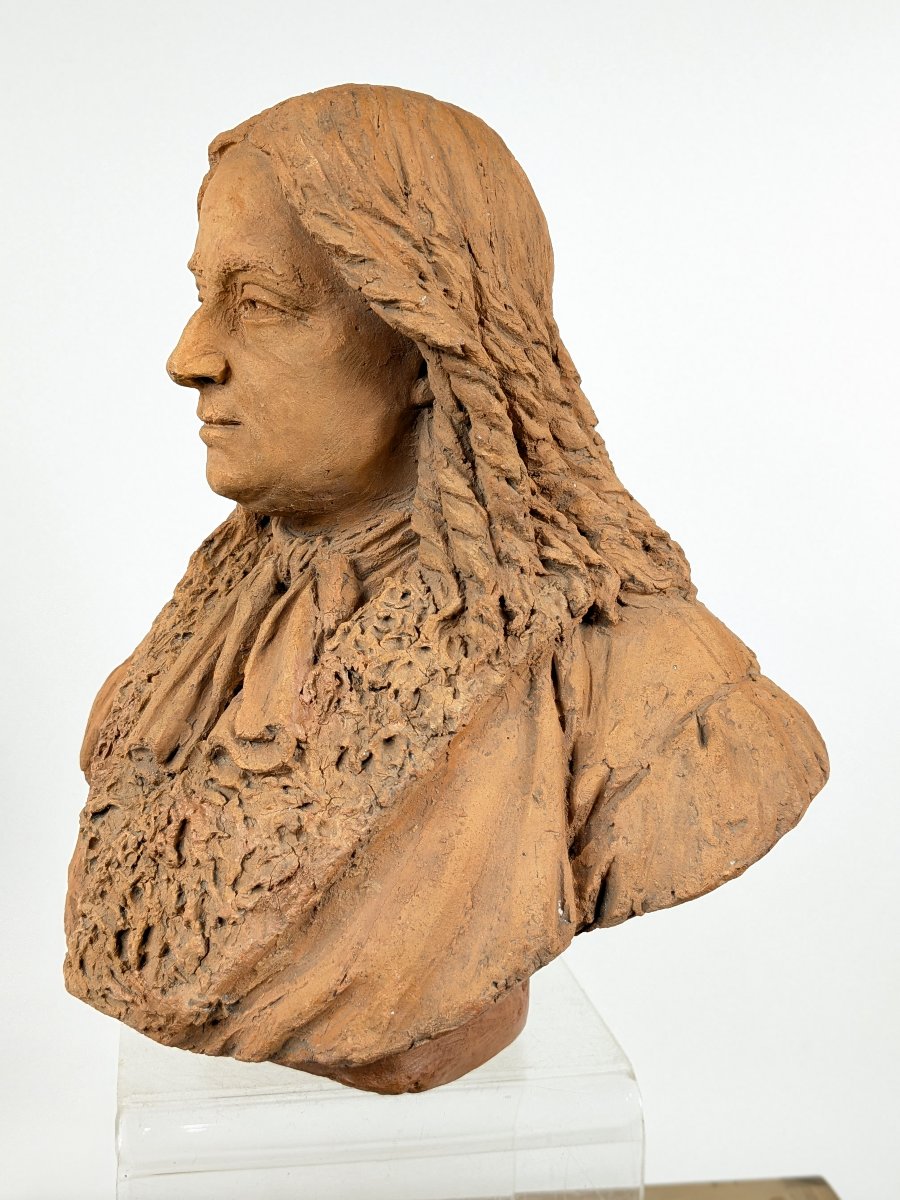 Portrait présumé d’un magistrat - terre cuite, fin du XVIIIe siècle-photo-2