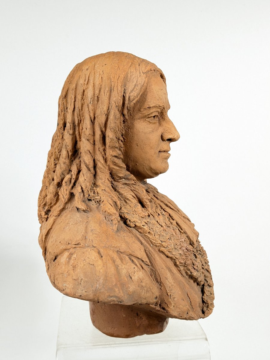 Portrait présumé d’un magistrat - terre cuite, fin du XVIIIe siècle-photo-4