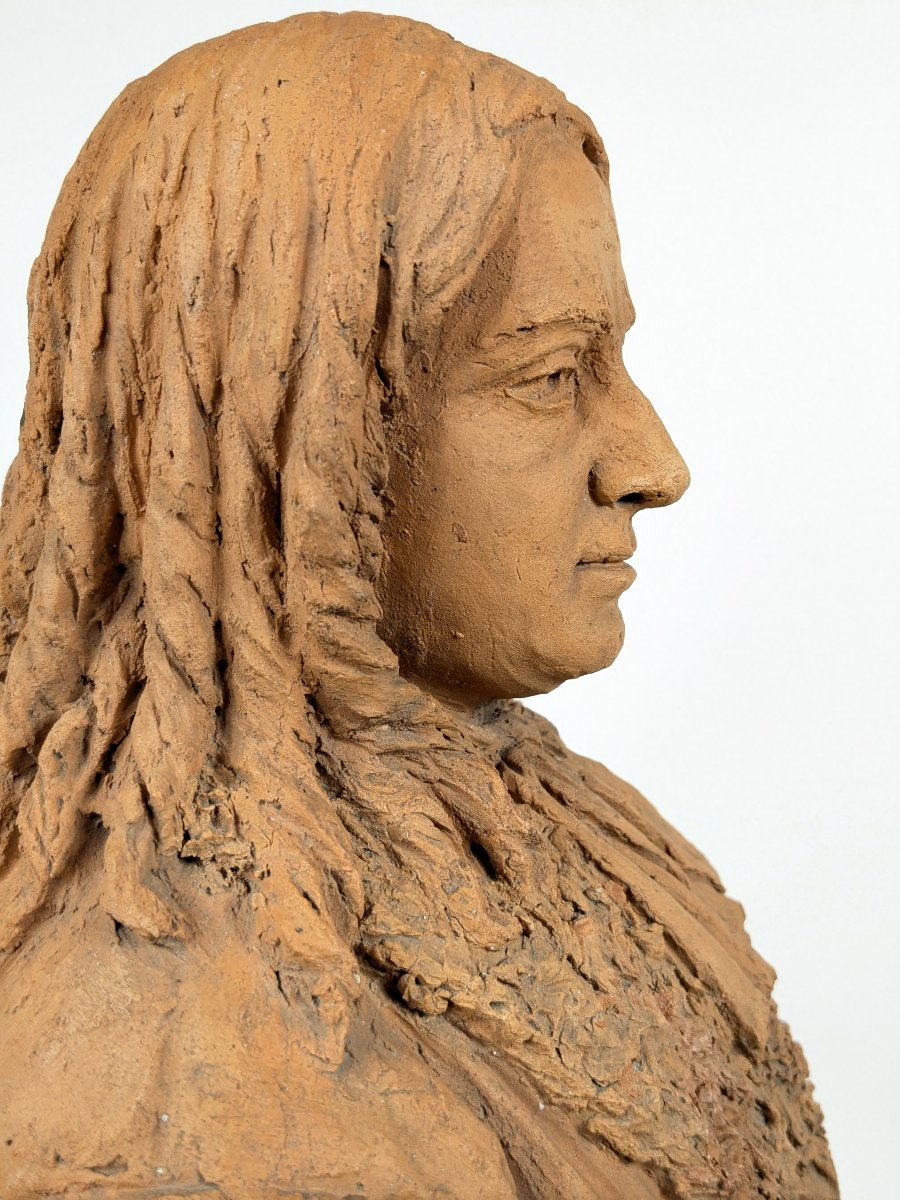 Portrait présumé d’un magistrat - terre cuite, fin du XVIIIe siècle-photo-5