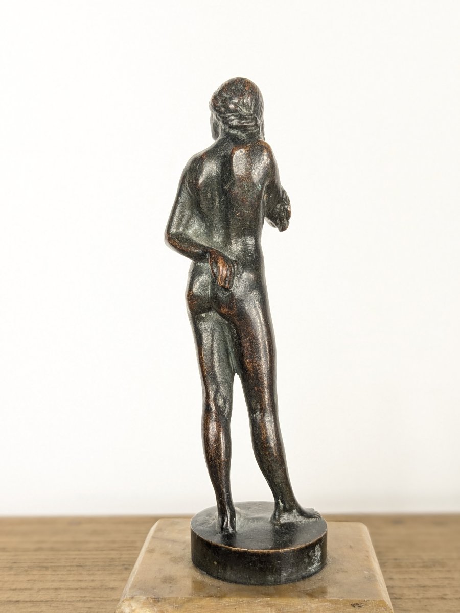 Nu féminin - miniature en bronze, fin du XIXe siècle-photo-3