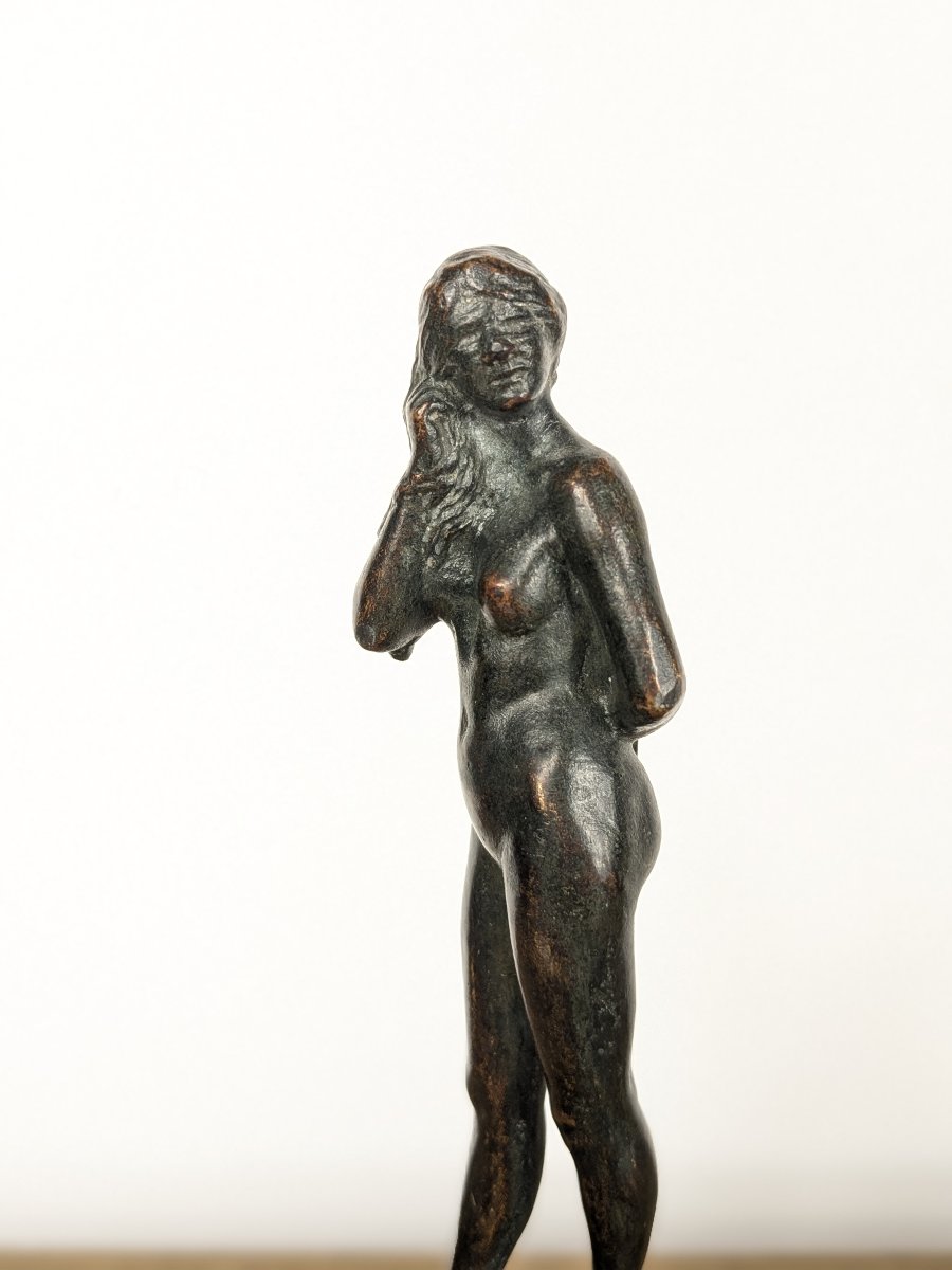 Nu féminin - miniature en bronze, fin du XIXe siècle-photo-3