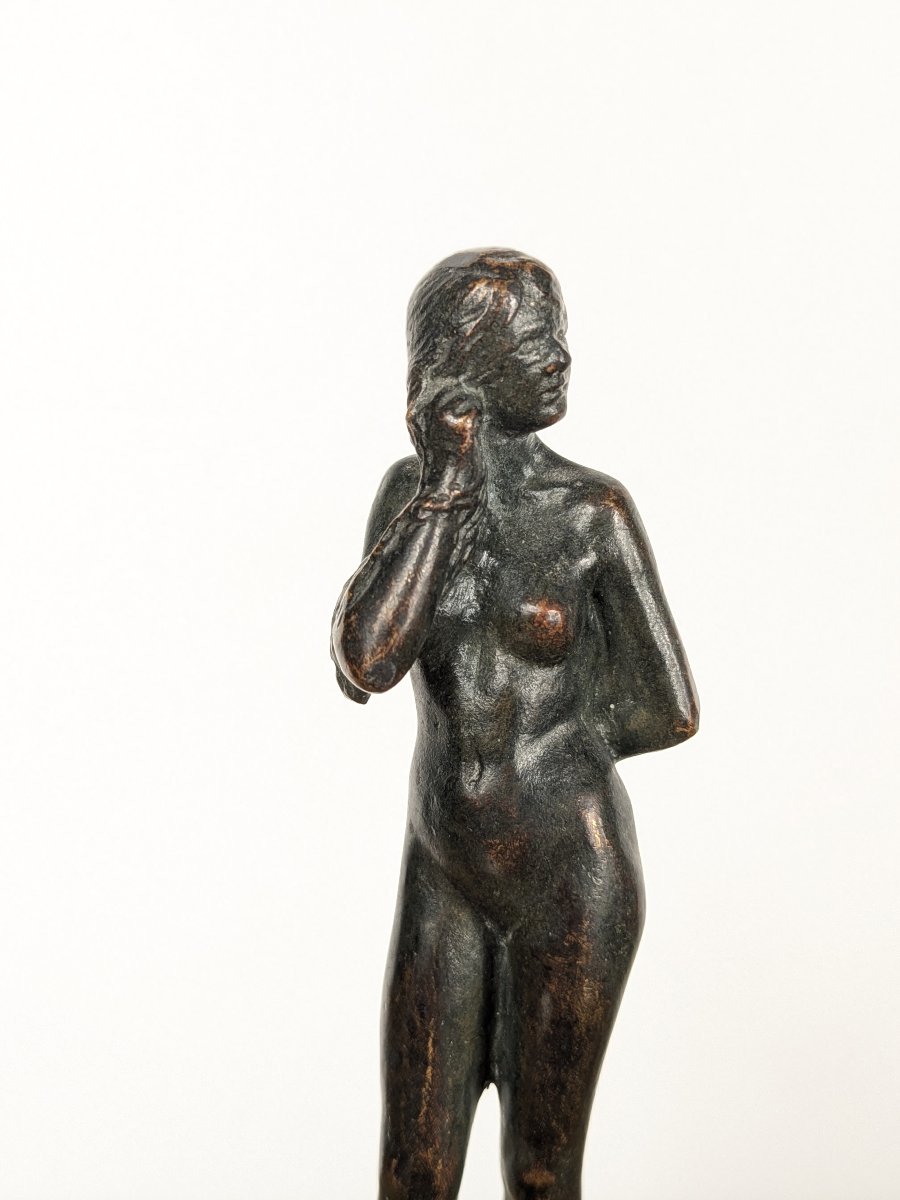 Nu féminin - miniature en bronze, fin du XIXe siècle-photo-4