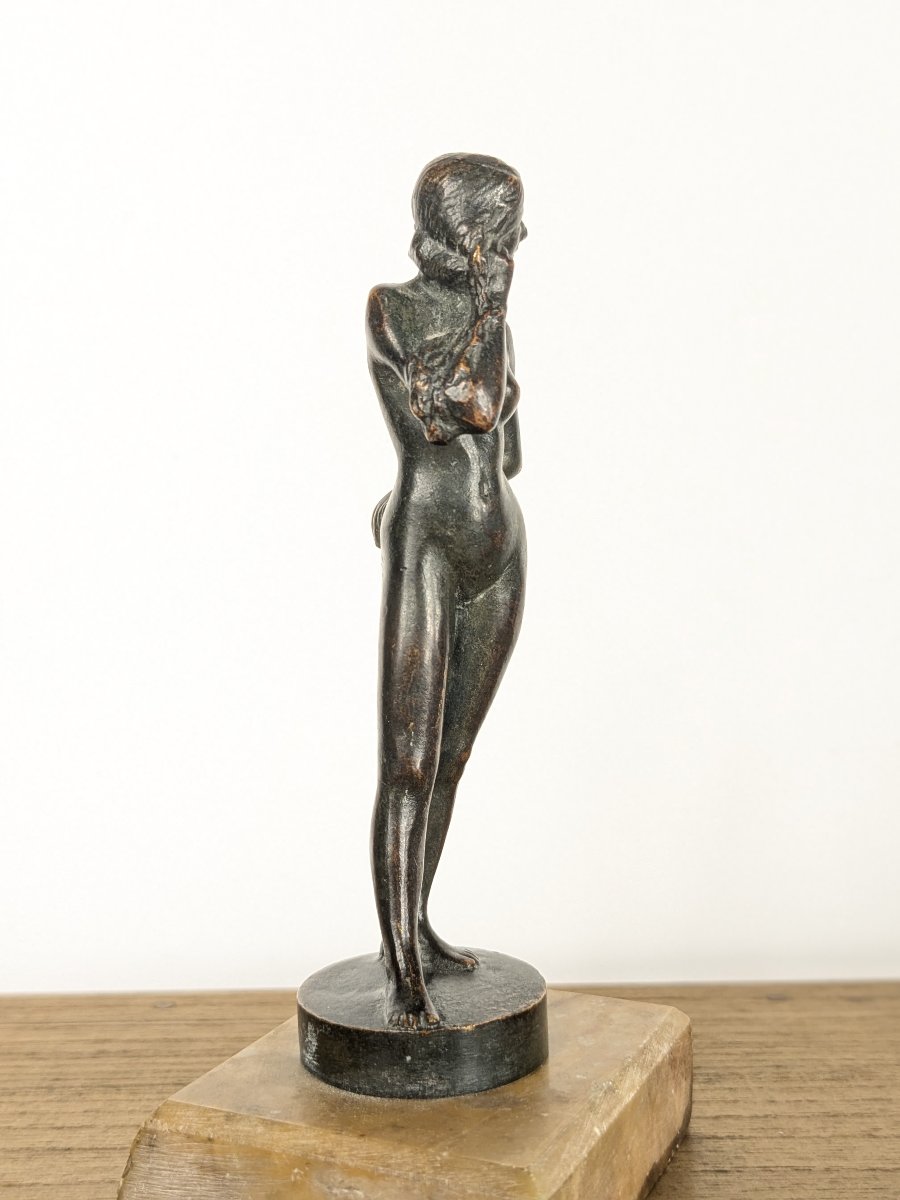 Nu féminin - miniature en bronze, fin du XIXe siècle-photo-5