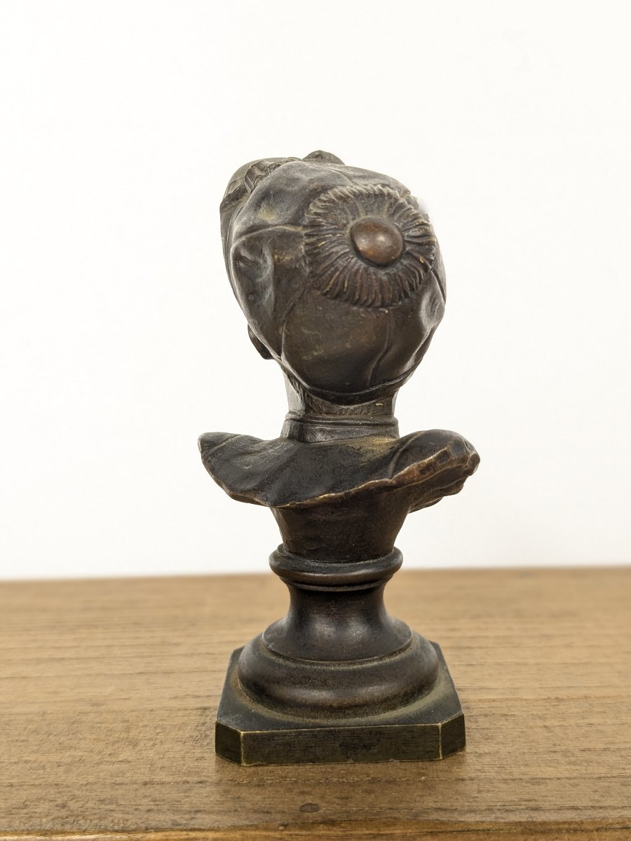 Le Jockey, buste miniature en bronze, vers 1880-1900-photo-4