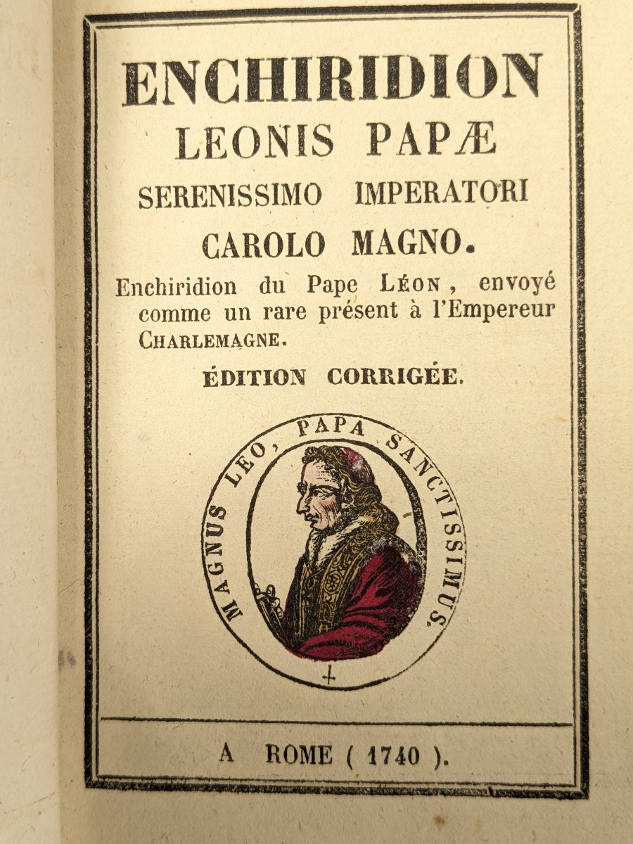 Enchiridion Of Pope Leo, Lille, Blocquel, 1813