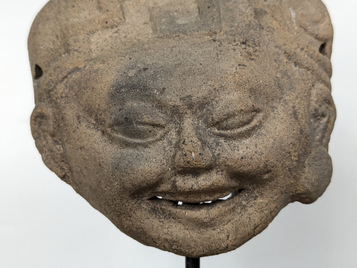 Tête souriante - terre cuite, Veracruz, Mexique VIIe–Xe-photo-4