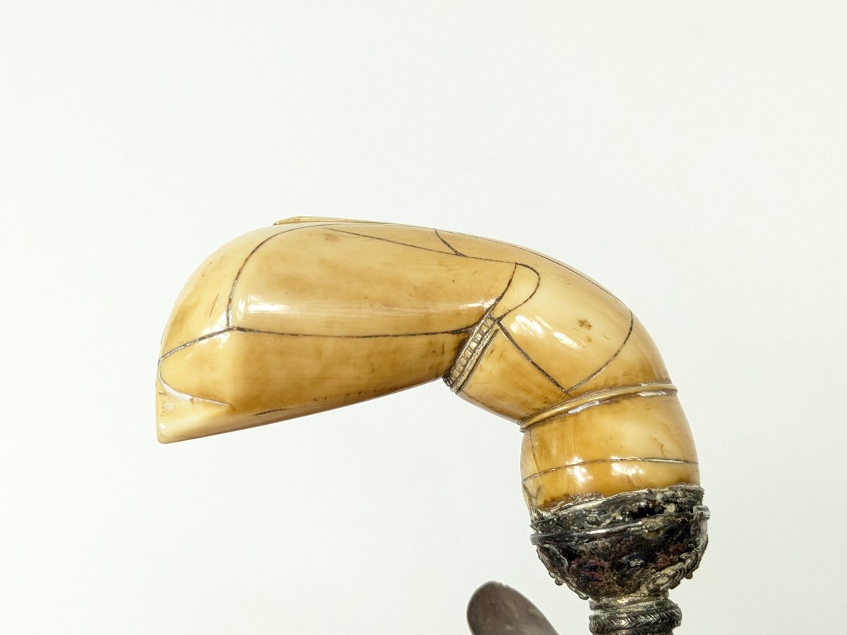 Keris With A Straight Blade And Carved Hilt, Indonesia, 19th Century-photo-5