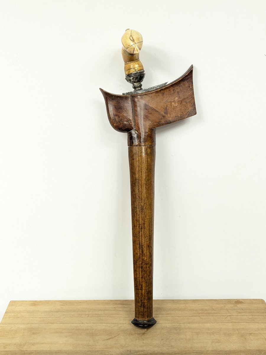 Keris With A Straight Blade And Carved Hilt, Indonesia, 19th Century