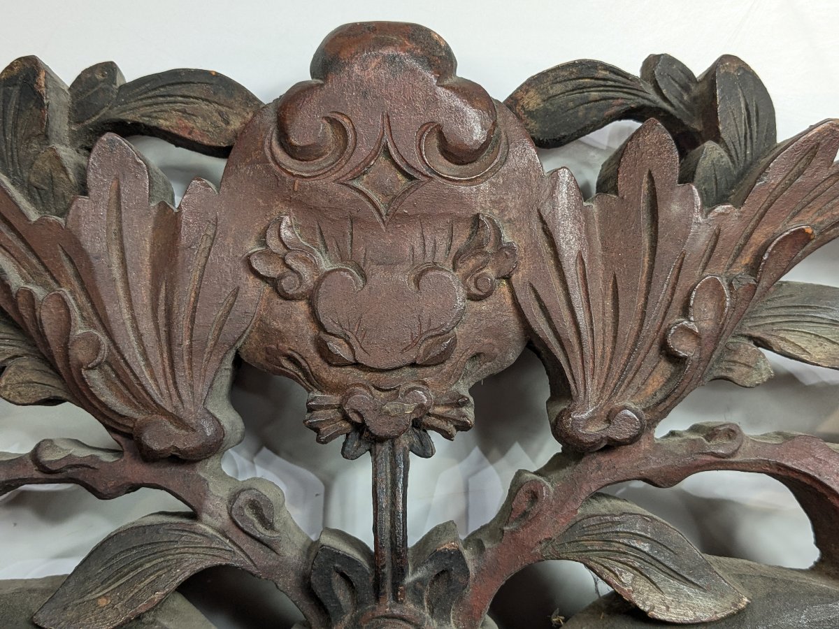 Chinese "five Blessings" Sign — Polychrome Wood, Late 19th Century-photo-2