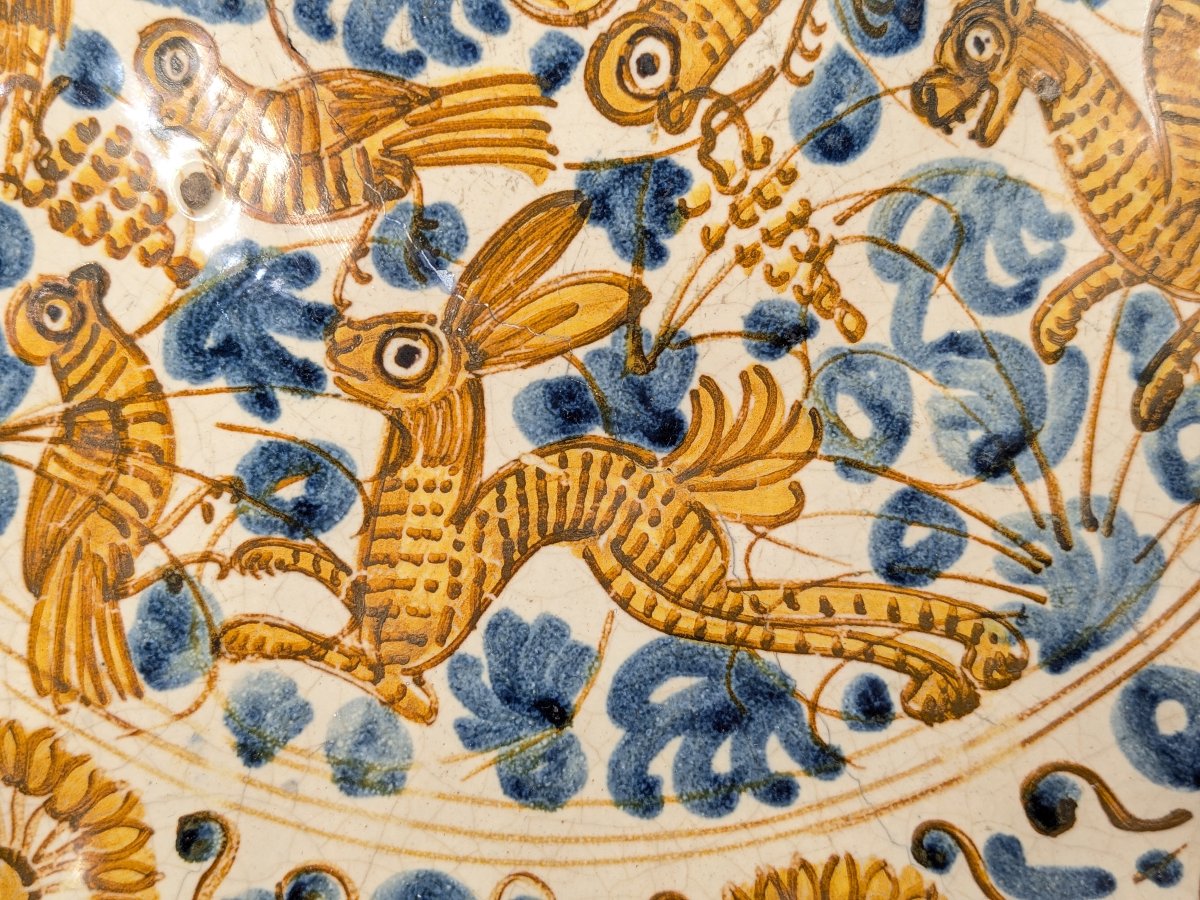Crespina With Fantastic Animals—majolica, Italy, First Half Of The 16th Century.-photo-1