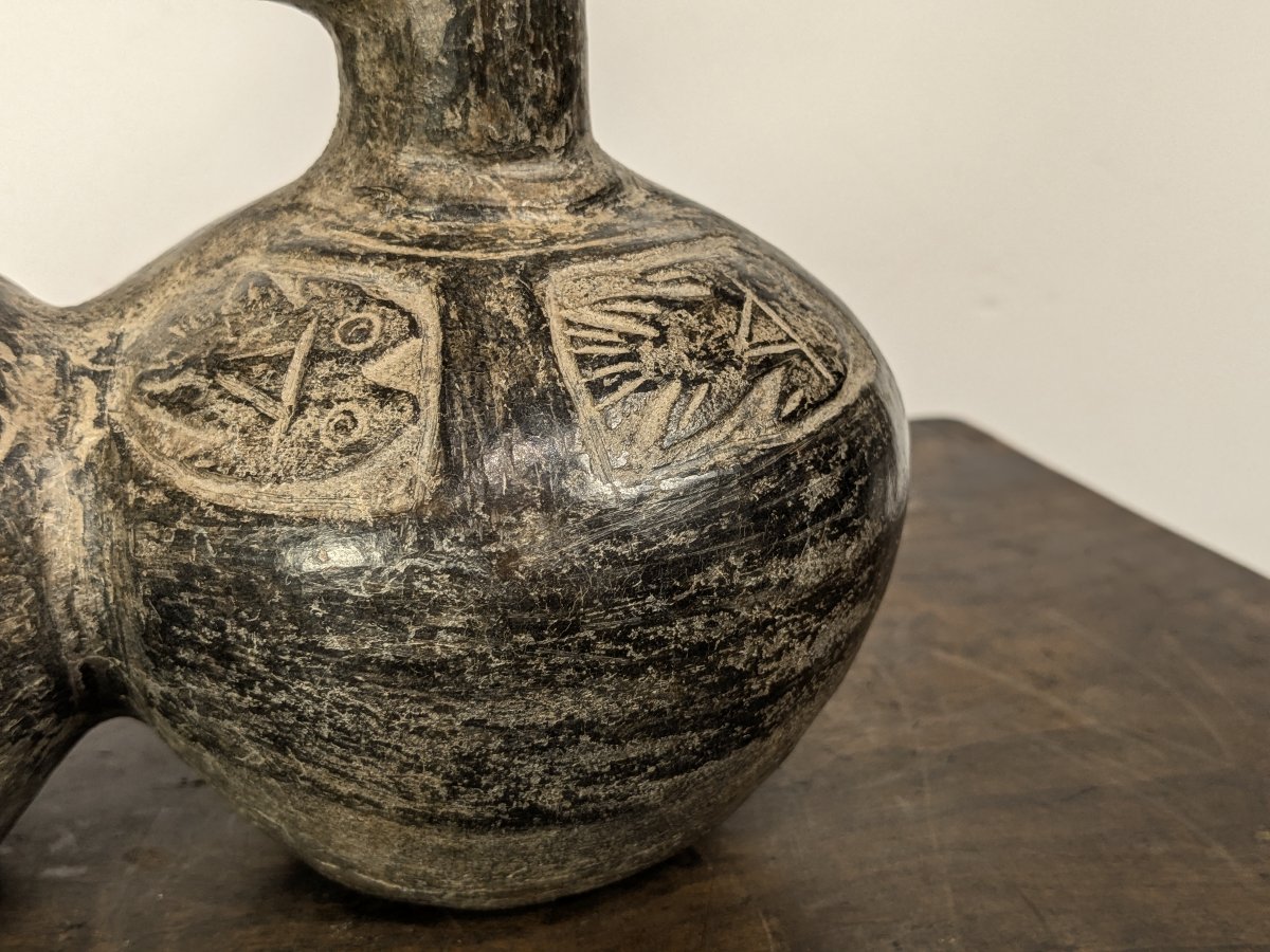 Vase double — Culture Chimú – Pérou – XII-XVe siècle-photo-8