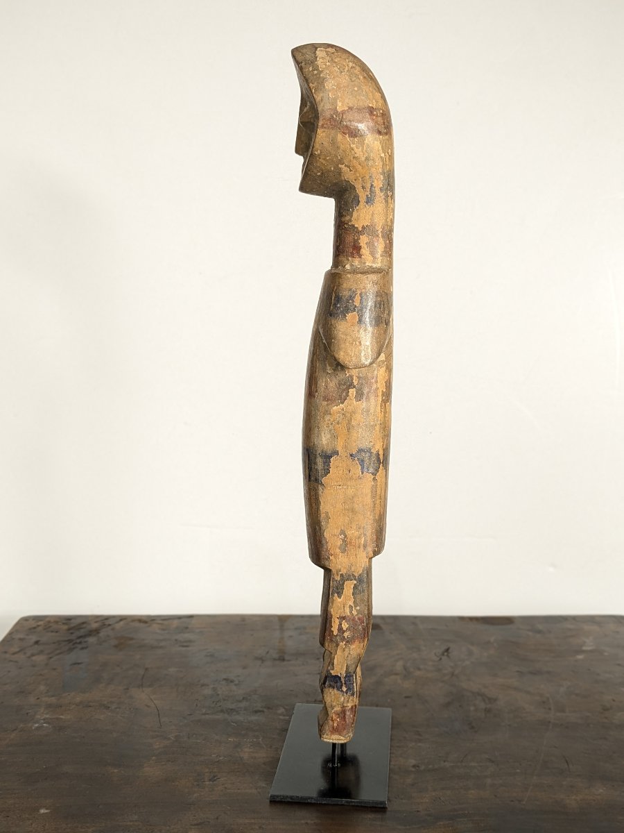 Grande figurine en bois polychrome Éwé - Togo-photo-3