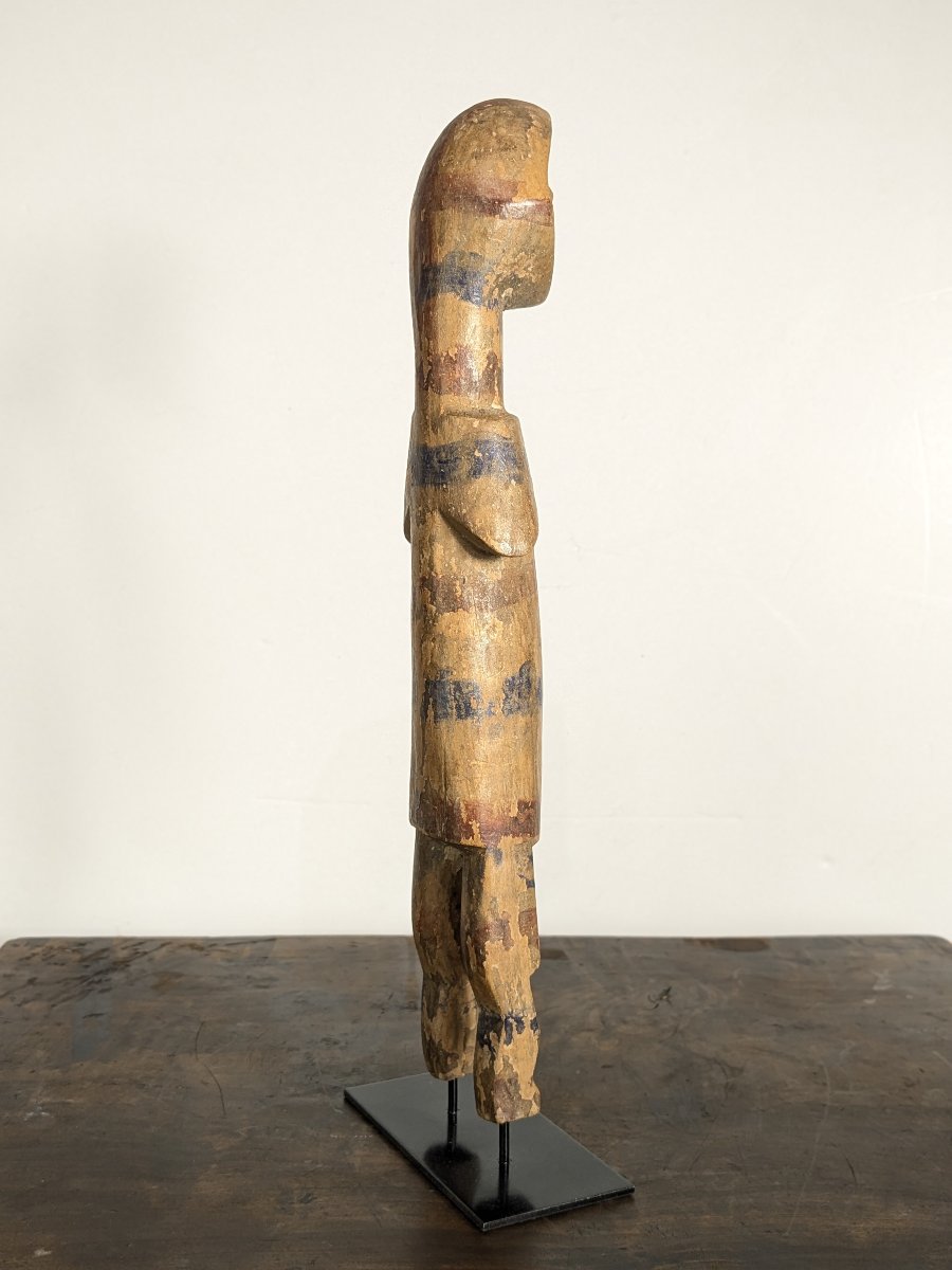 Grande figurine en bois polychrome Éwé - Togo-photo-3