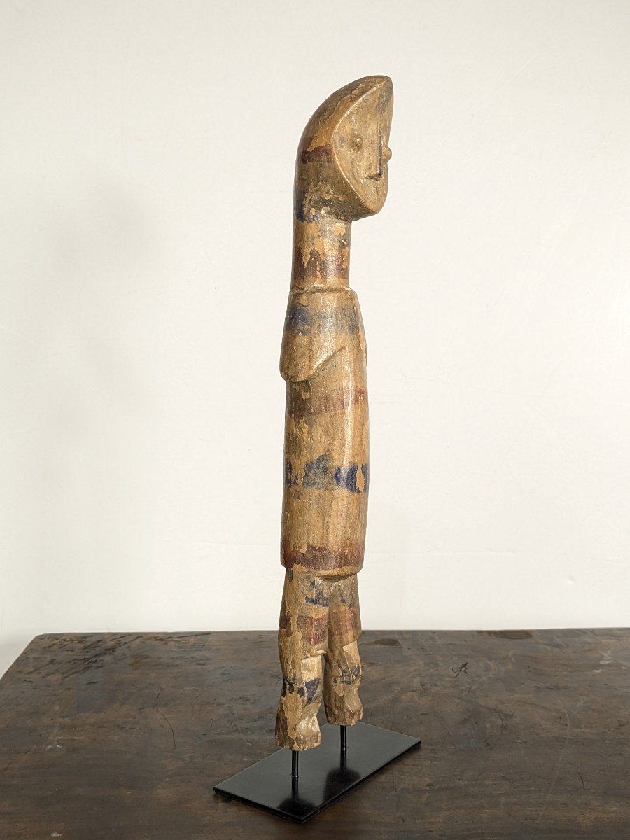 Grande figurine en bois polychrome Éwé - Togo-photo-4