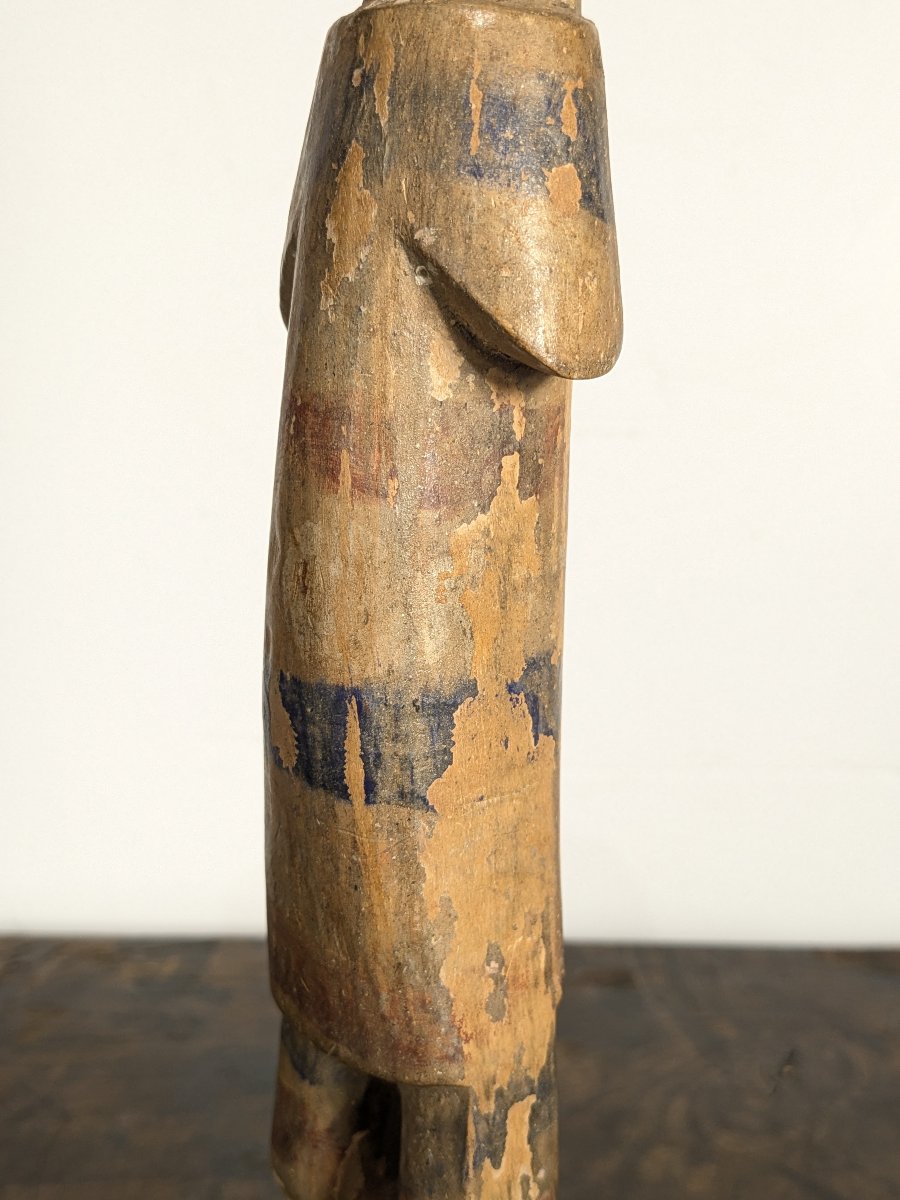 Grande figurine en bois polychrome Éwé - Togo-photo-5