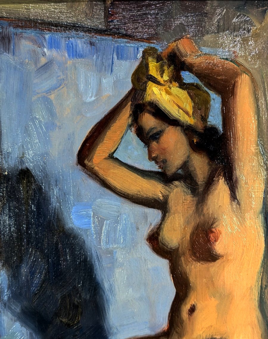 Nu au turban huile sur toile – circa 1930-50 - Charles Ernest Smets (1909 -1987)-photo-1