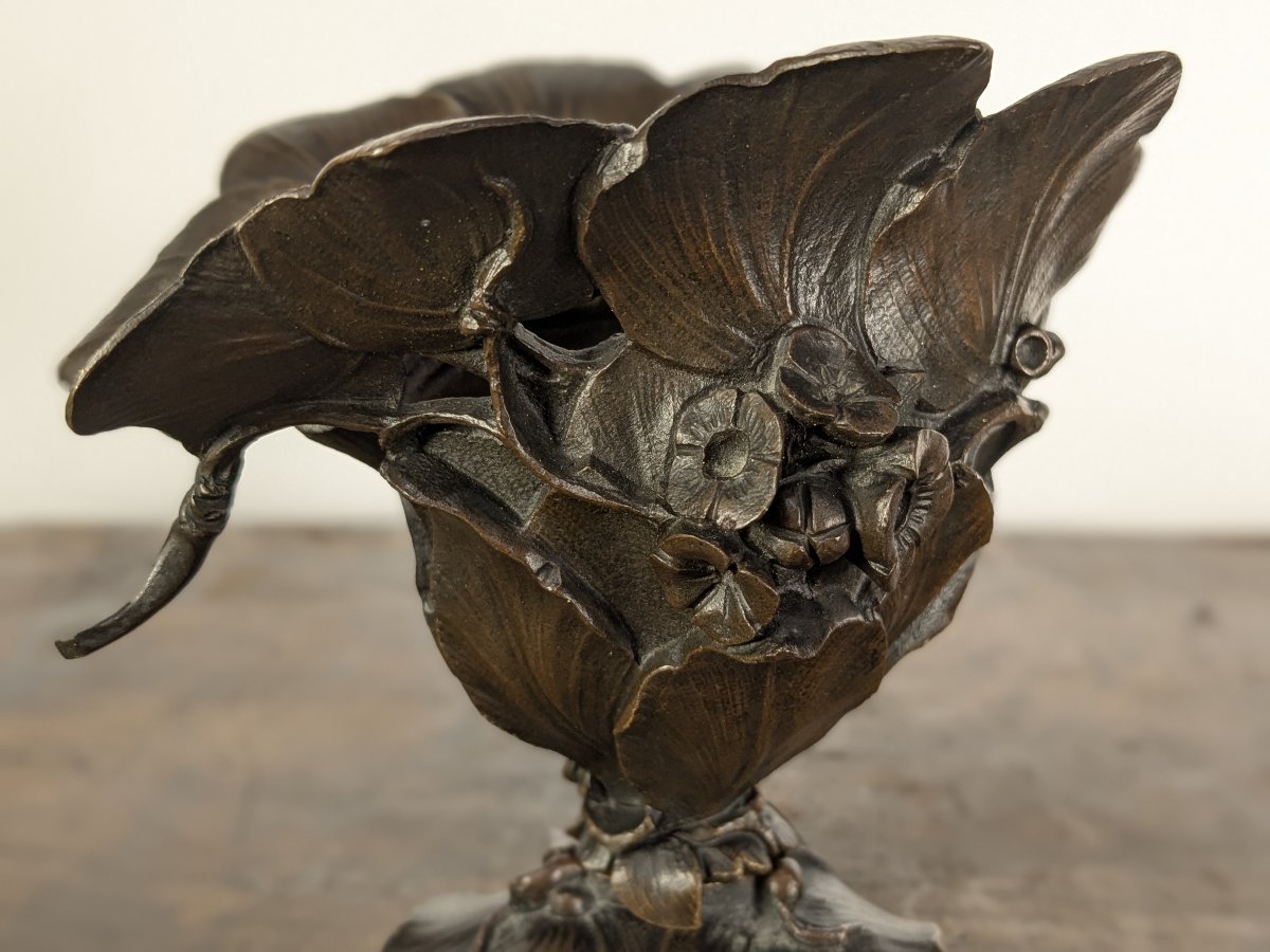 deux volubilis – bronze Art Nouveau circa 1900-photo-1