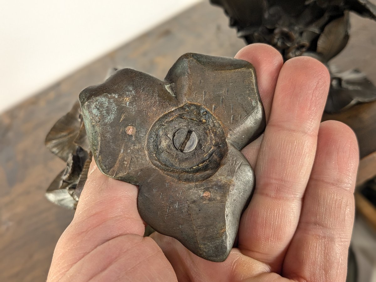 deux volubilis – bronze Art Nouveau circa 1900-photo-4