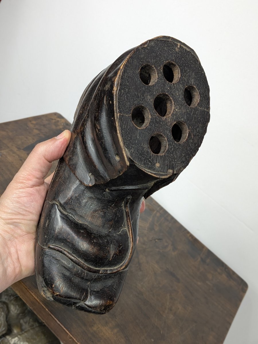 Un godillot porte pipe – art populaire seconde moitié du XIXe siècle.-photo-4