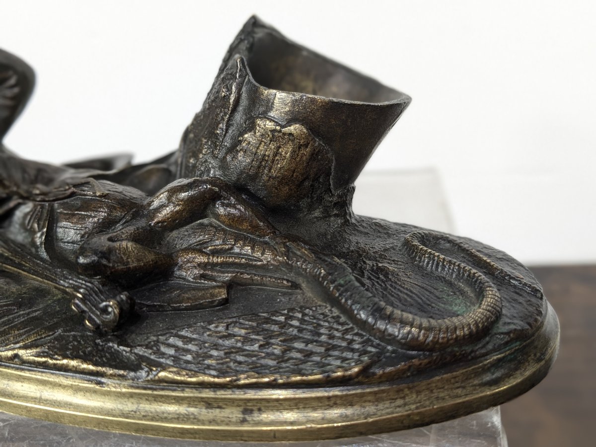 The Smoking Lizard—bronze Cigarette Case After Granville, Circa 1840–70-photo-3