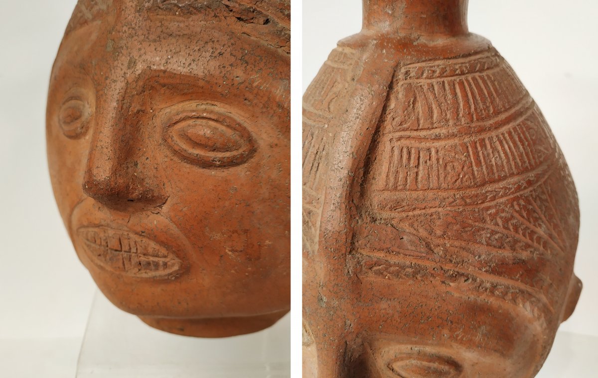 Chimu / Inca Cephalomorphic Vase - Peru-photo-1