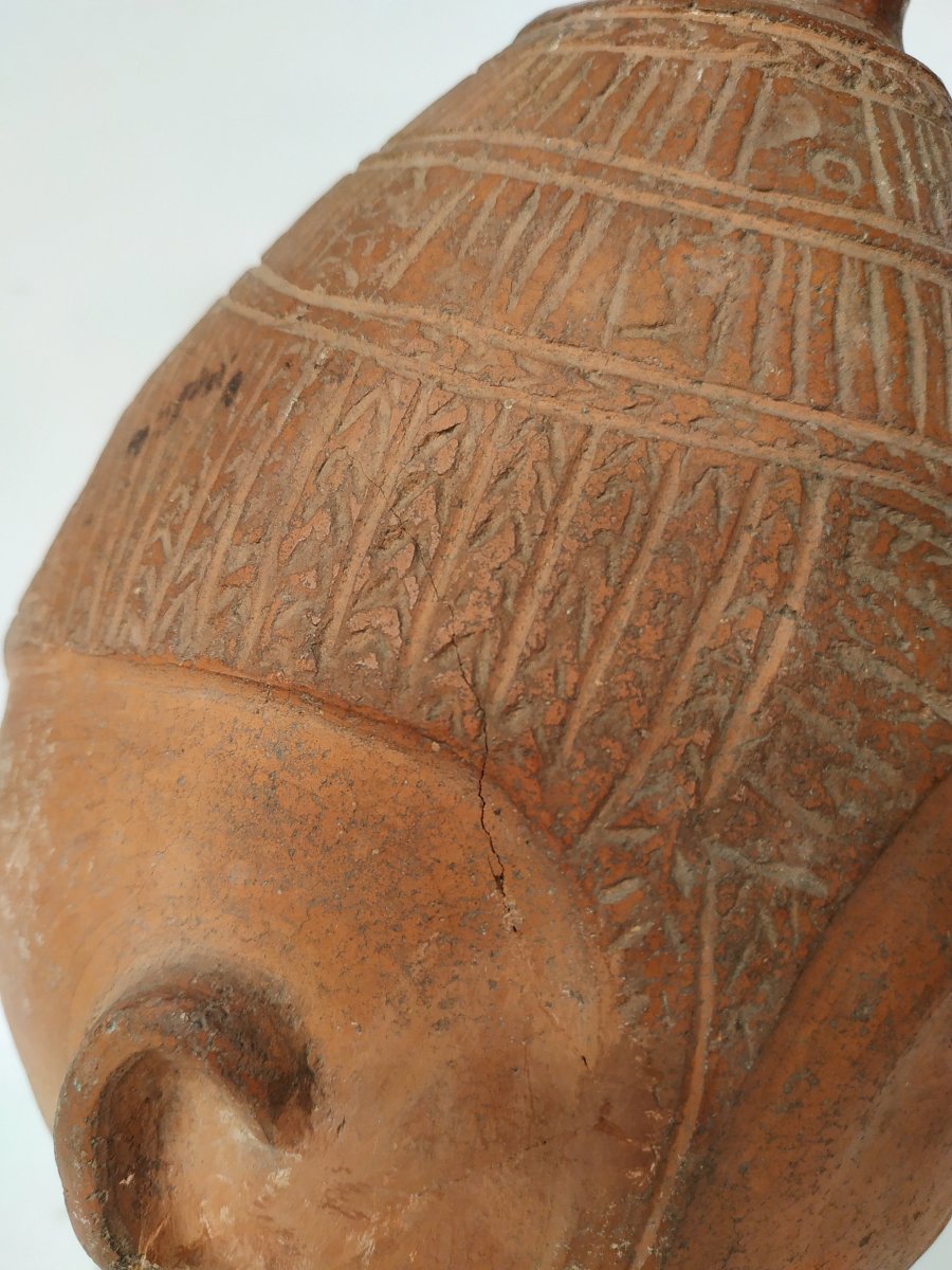 Chimu / Inca Cephalomorphic Vase - Peru-photo-4