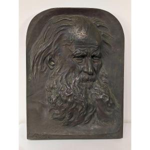 Portrait Of An Old Man - 1869 - Bronze Relief