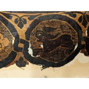 Grand fragment textile Copte -Ve-VIIe siècle - 63 X 17 cm