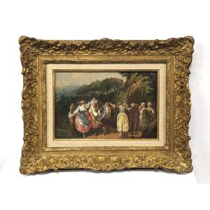 La farandole - aquarelle - Joseph Navlet 1821-1889