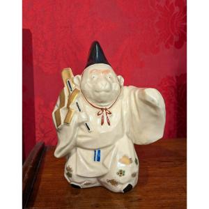 A Monkey Priest - Jizo Saru - Earthenware Circa 1950 - Japan