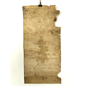 Charte sur parchemin XIVeme siécle - gothique année 1322  /n°1