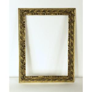 Petit cadre bois sculpté, style XVIIIe. Époque XIXe