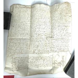 1530 - Monastic Dowry, Poleteins Charterhouse. 2 Parchaments 