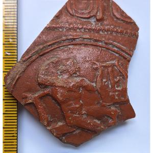 Gallo-roman Shard - Apollo And His Lyre - 1st 3rd Century -pro3
