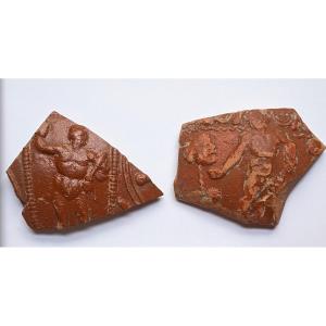 Gallo-roman Shards (x2) Two Deities - 1st 3rd Century -pro4
