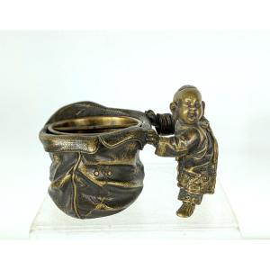 Pyrogène à motif de chinois - bronze seconde moitié XIXe