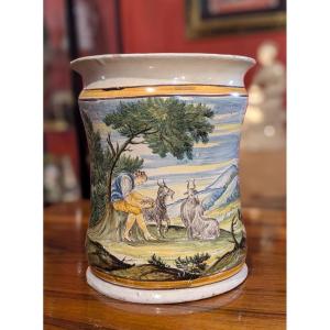 Earthenware Pot, Italy 18th Century. Castelli?