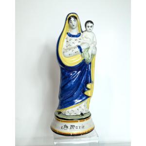 Glazed Earthenware Virgin Mary Circa 1830-50