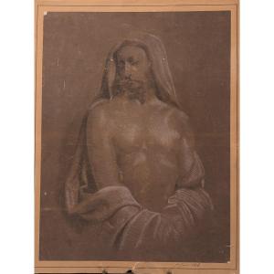 Christ - Drawing, German School, Mid-19th Century 