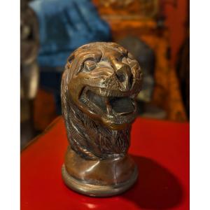 Lion's Head, Copper, Furniture Element - India Circa 1900