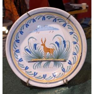 Assiette au cerf - début XIXe siècle